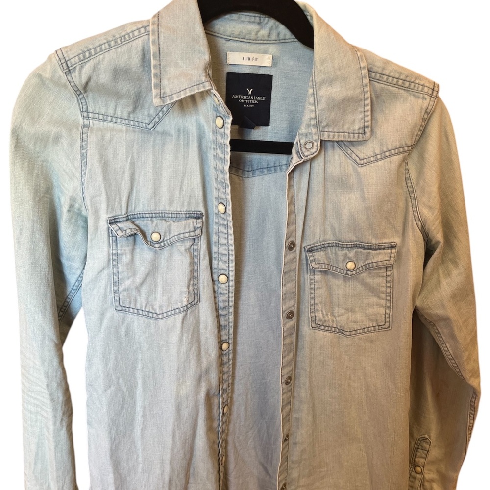 Denim button up shirt